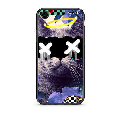 iphone xr Cat Collage θήκη από τη Smartfits με σχέδιο στο πίσω μέρος και μαύρο περίβλημα | Smartphone case with colorful back and black bezels by Smartfits