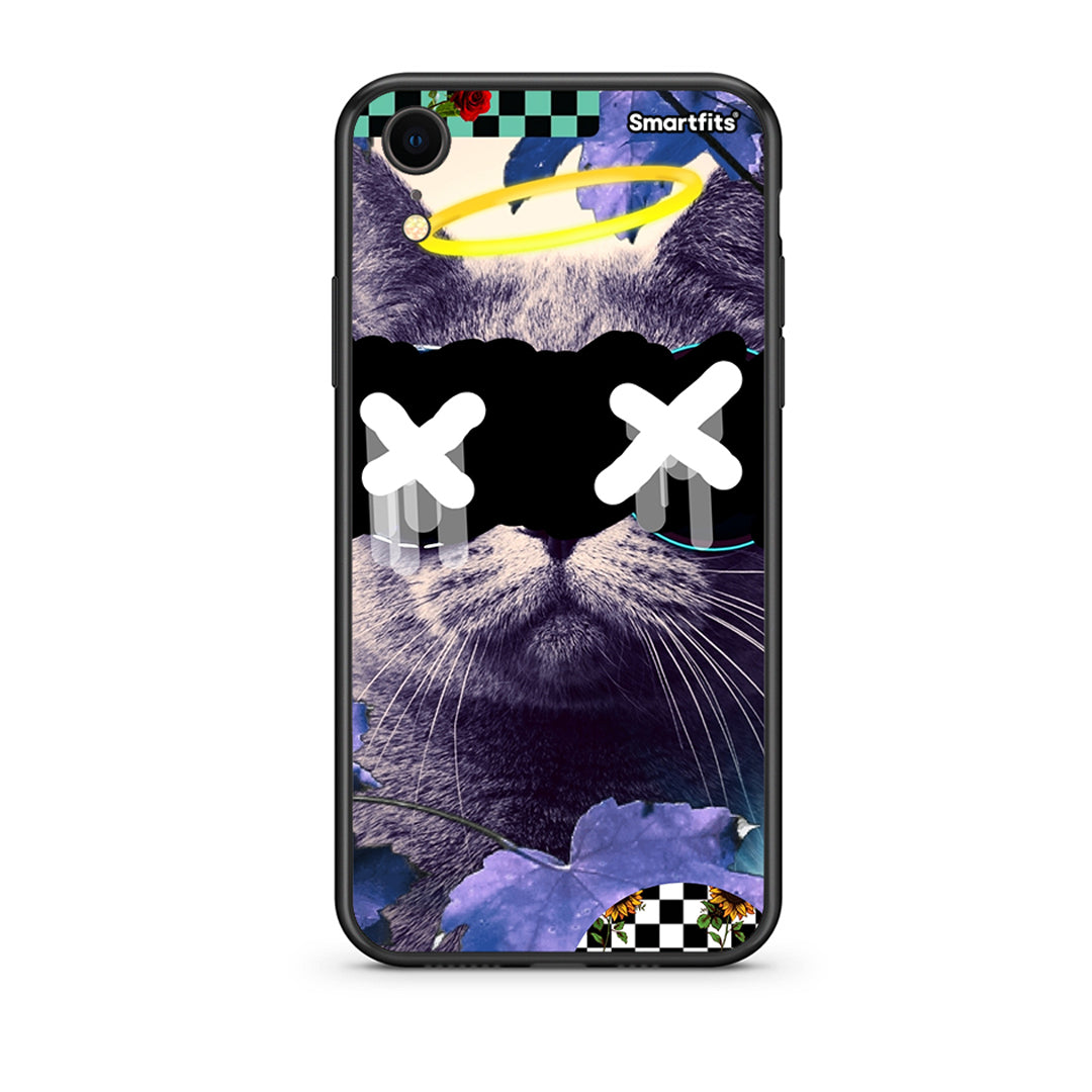 iphone xr Cat Collage θήκη από τη Smartfits με σχέδιο στο πίσω μέρος και μαύρο περίβλημα | Smartphone case with colorful back and black bezels by Smartfits