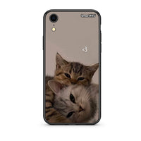 Thumbnail for iphone xr Cats In Love Θήκη από τη Smartfits με σχέδιο στο πίσω μέρος και μαύρο περίβλημα | Smartphone case with colorful back and black bezels by Smartfits