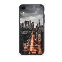 Thumbnail for iphone xr City Lights θήκη από τη Smartfits με σχέδιο στο πίσω μέρος και μαύρο περίβλημα | Smartphone case with colorful back and black bezels by Smartfits