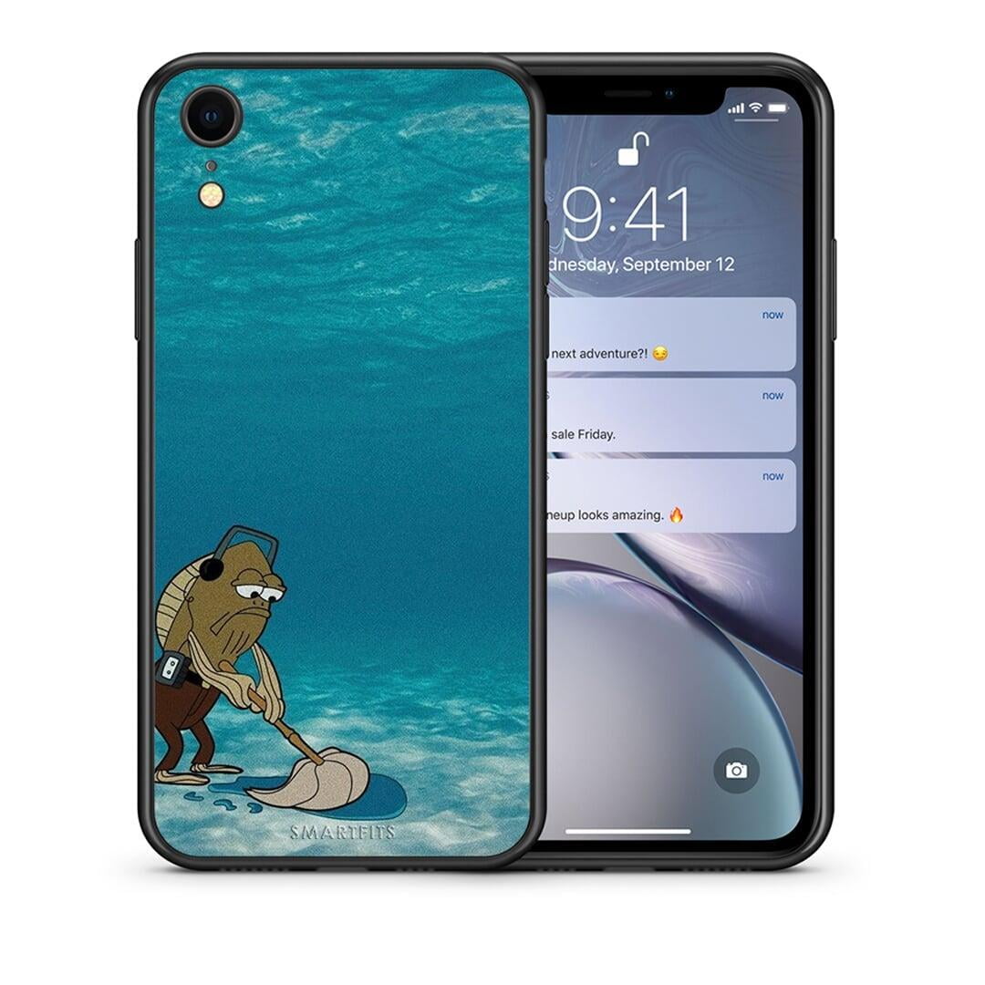 Θήκη iPhone XR Clean The Ocean από τη Smartfits με σχέδιο στο πίσω μέρος και μαύρο περίβλημα | iPhone XR Clean The Ocean case with colorful back and black bezels
