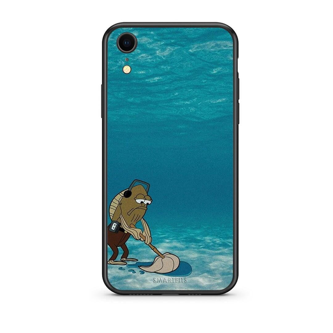 iphone xr Clean The Ocean Θήκη από τη Smartfits με σχέδιο στο πίσω μέρος και μαύρο περίβλημα | Smartphone case with colorful back and black bezels by Smartfits