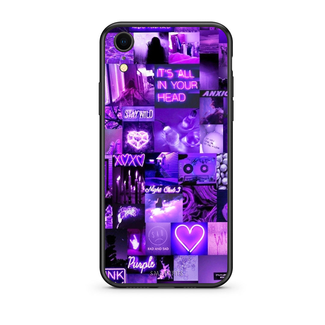 iphone xr Collage Stay Wild Θήκη Αγίου Βαλεντίνου από τη Smartfits με σχέδιο στο πίσω μέρος και μαύρο περίβλημα | Smartphone case with colorful back and black bezels by Smartfits