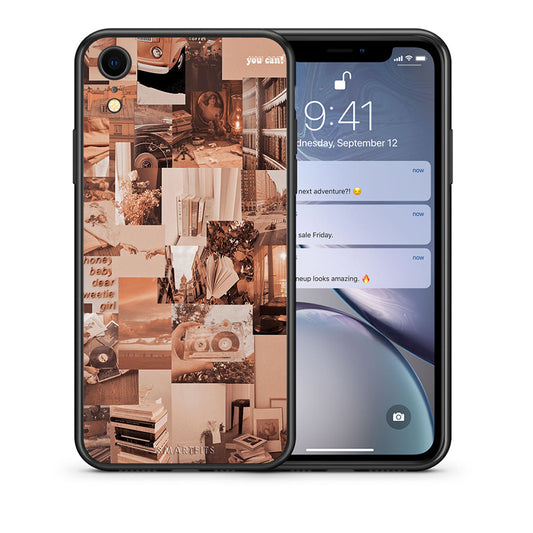 Θήκη Αγίου Βαλεντίνου iPhone XR Collage You Can από τη Smartfits με σχέδιο στο πίσω μέρος και μαύρο περίβλημα | iPhone XR Collage You Can case with colorful back and black bezels