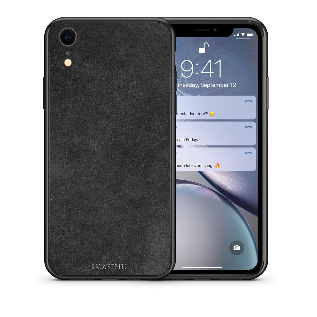 Θήκη iPhone XR Black Slate Color από τη Smartfits με σχέδιο στο πίσω μέρος και μαύρο περίβλημα | iPhone XR Black Slate Color case with colorful back and black bezels