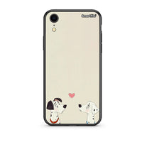 Thumbnail for iphone xr Dalmatians Love θήκη από τη Smartfits με σχέδιο στο πίσω μέρος και μαύρο περίβλημα | Smartphone case with colorful back and black bezels by Smartfits