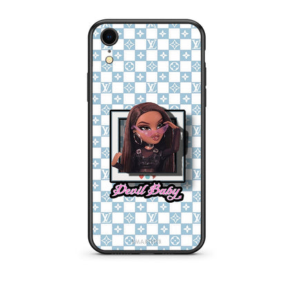 iphone xr Devil Baby Θήκη Αγίου Βαλεντίνου από τη Smartfits με σχέδιο στο πίσω μέρος και μαύρο περίβλημα | Smartphone case with colorful back and black bezels by Smartfits