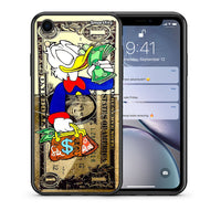 Thumbnail for Θήκη iPhone XR Duck Money από τη Smartfits με σχέδιο στο πίσω μέρος και μαύρο περίβλημα | iPhone XR Duck Money case with colorful back and black bezels