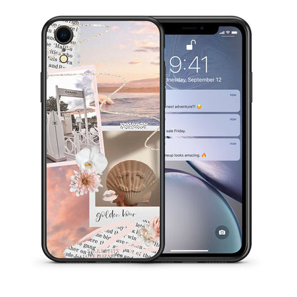 Θήκη Αγίου Βαλεντίνου iPhone XR Golden Hour από τη Smartfits με σχέδιο στο πίσω μέρος και μαύρο περίβλημα | iPhone XR Golden Hour case with colorful back and black bezels