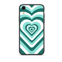 Thumbnail for iphone xr Green Hearts θήκη από τη Smartfits με σχέδιο στο πίσω μέρος και μαύρο περίβλημα | Smartphone case with colorful back and black bezels by Smartfits
