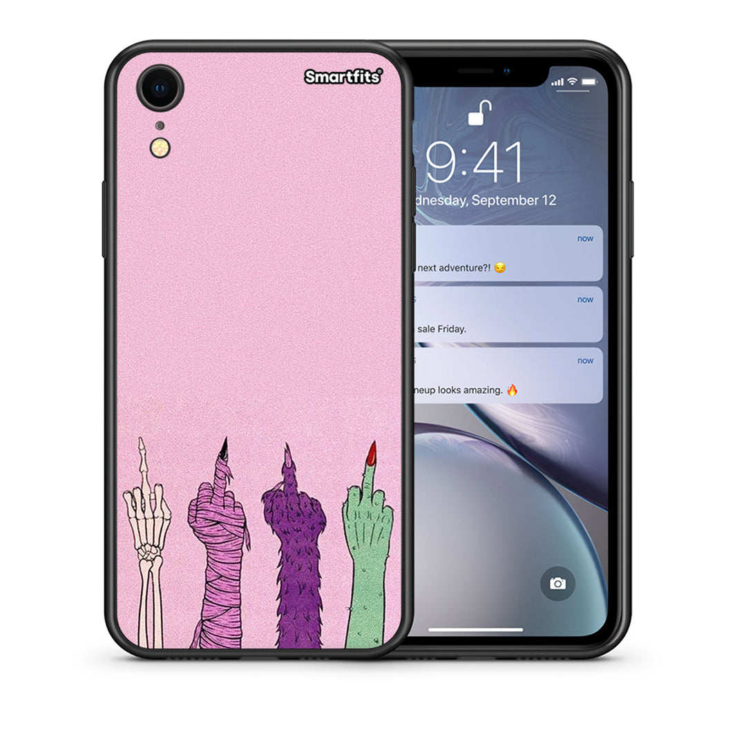 Θήκη iPhone XR Halloween Be A Lady από τη Smartfits με σχέδιο στο πίσω μέρος και μαύρο περίβλημα | iPhone XR Halloween Be A Lady case with colorful back and black bezels