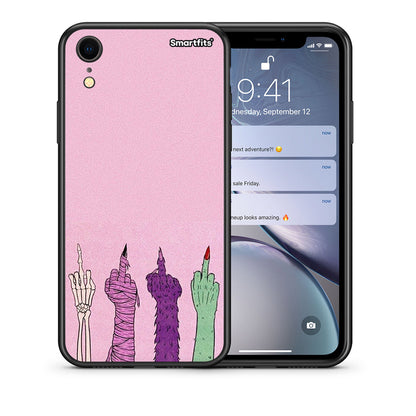 Θήκη iPhone XR Halloween Be A Lady από τη Smartfits με σχέδιο στο πίσω μέρος και μαύρο περίβλημα | iPhone XR Halloween Be A Lady case with colorful back and black bezels