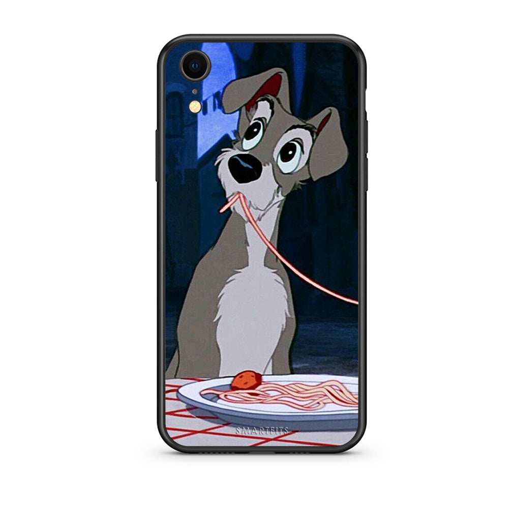 iphone xr Lady And Tramp 1 Θήκη Αγίου Βαλεντίνου από τη Smartfits με σχέδιο στο πίσω μέρος και μαύρο περίβλημα | Smartphone case with colorful back and black bezels by Smartfits