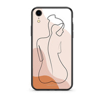 Thumbnail for iphone xr LineArt Woman θήκη από τη Smartfits με σχέδιο στο πίσω μέρος και μαύρο περίβλημα | Smartphone case with colorful back and black bezels by Smartfits