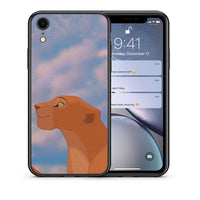 Thumbnail for Θήκη Αγίου Βαλεντίνου iPhone XR Lion Love 2 από τη Smartfits με σχέδιο στο πίσω μέρος και μαύρο περίβλημα | iPhone XR Lion Love 2 case with colorful back and black bezels