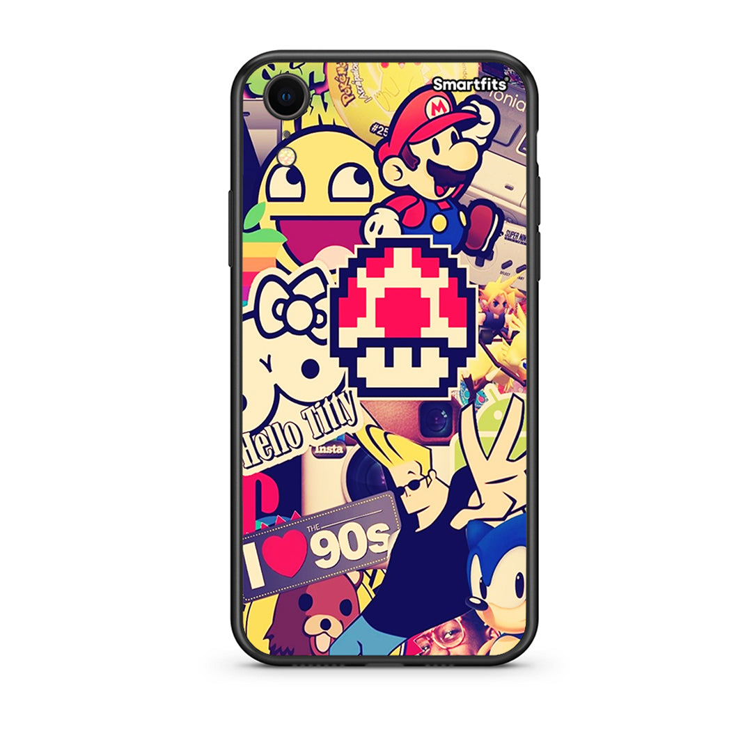 iphone xr Love The 90s θήκη από τη Smartfits με σχέδιο στο πίσω μέρος και μαύρο περίβλημα | Smartphone case with colorful back and black bezels by Smartfits