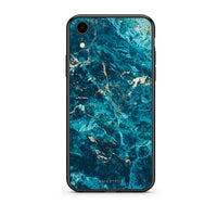 Thumbnail for iphone xr Marble Blue θήκη από τη Smartfits με σχέδιο στο πίσω μέρος και μαύρο περίβλημα | Smartphone case with colorful back and black bezels by Smartfits