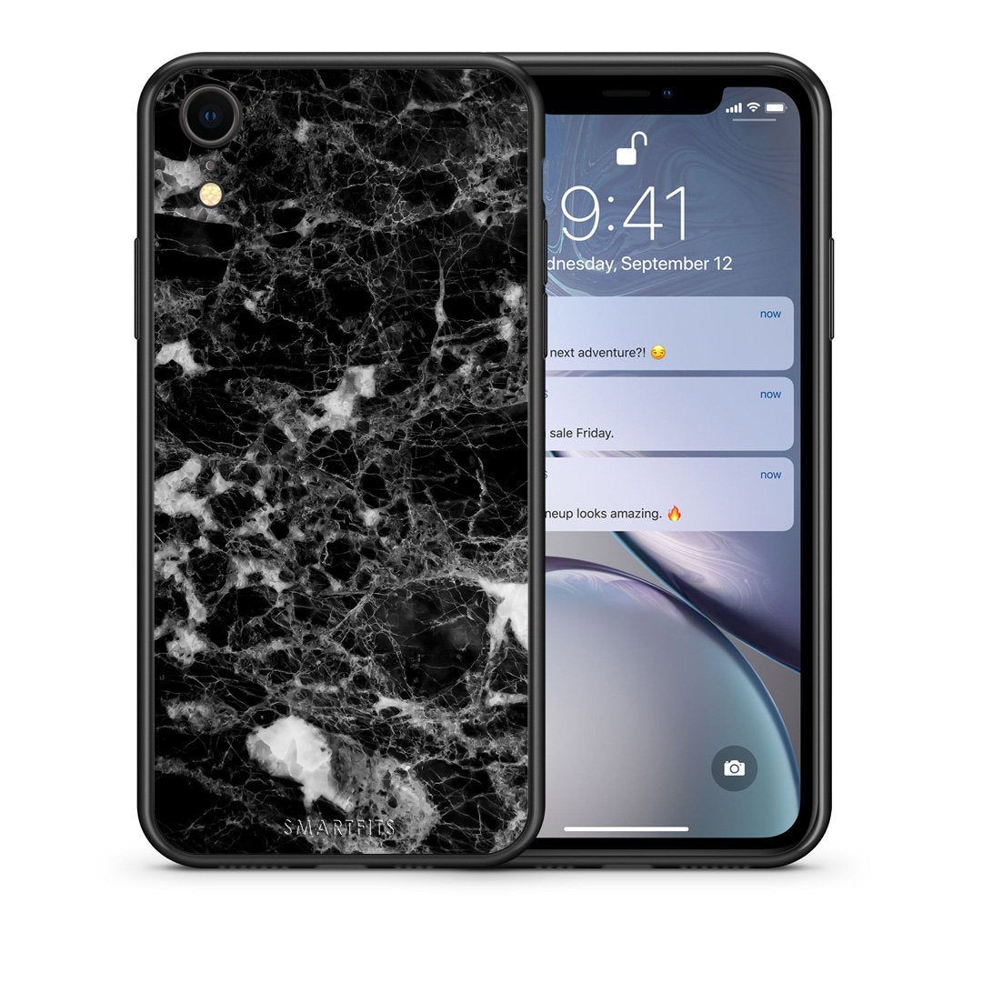 Θήκη iPhone XR Male Marble από τη Smartfits με σχέδιο στο πίσω μέρος και μαύρο περίβλημα | iPhone XR Male Marble case with colorful back and black bezels