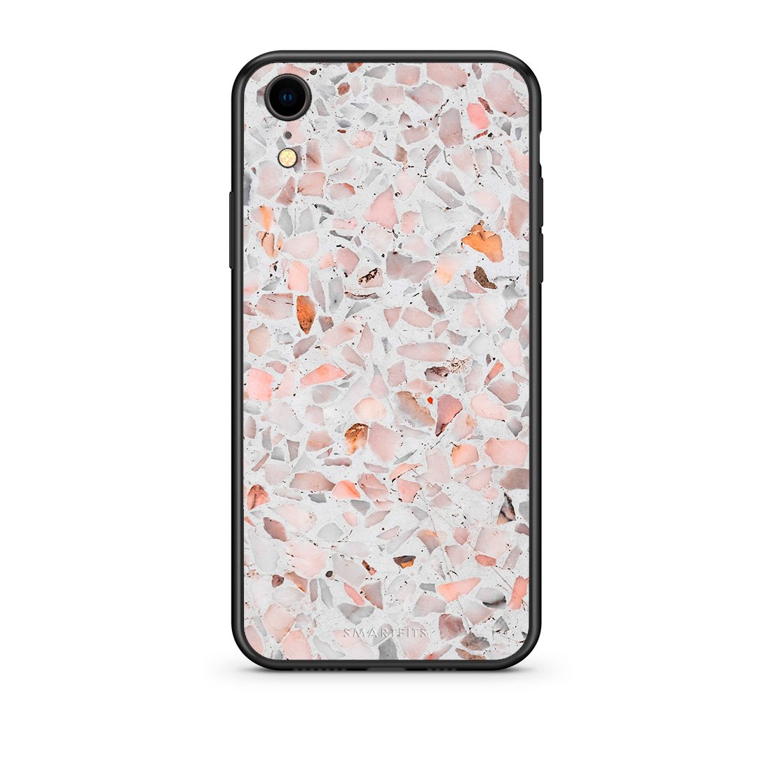 iphone xr Marble Terrazzo θήκη από τη Smartfits με σχέδιο στο πίσω μέρος και μαύρο περίβλημα | Smartphone case with colorful back and black bezels by Smartfits