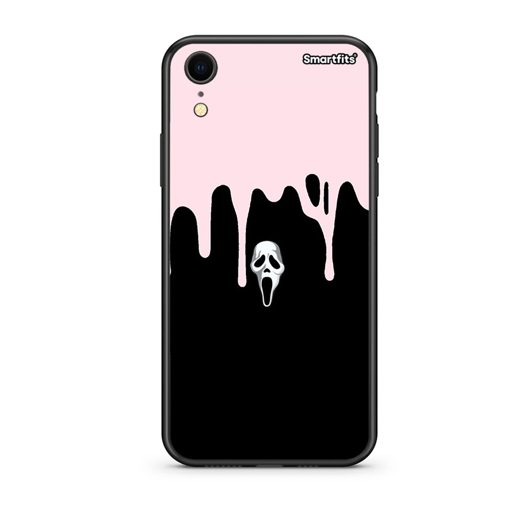 iphone xr Melting Halloween Mask Θήκη από τη Smartfits με σχέδιο στο πίσω μέρος και μαύρο περίβλημα | Smartphone case with colorful back and black bezels by Smartfits