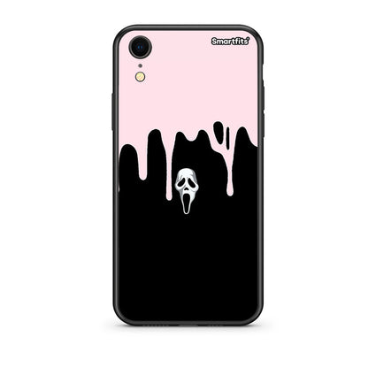 iphone xr Melting Halloween Mask Θήκη από τη Smartfits με σχέδιο στο πίσω μέρος και μαύρο περίβλημα | Smartphone case with colorful back and black bezels by Smartfits