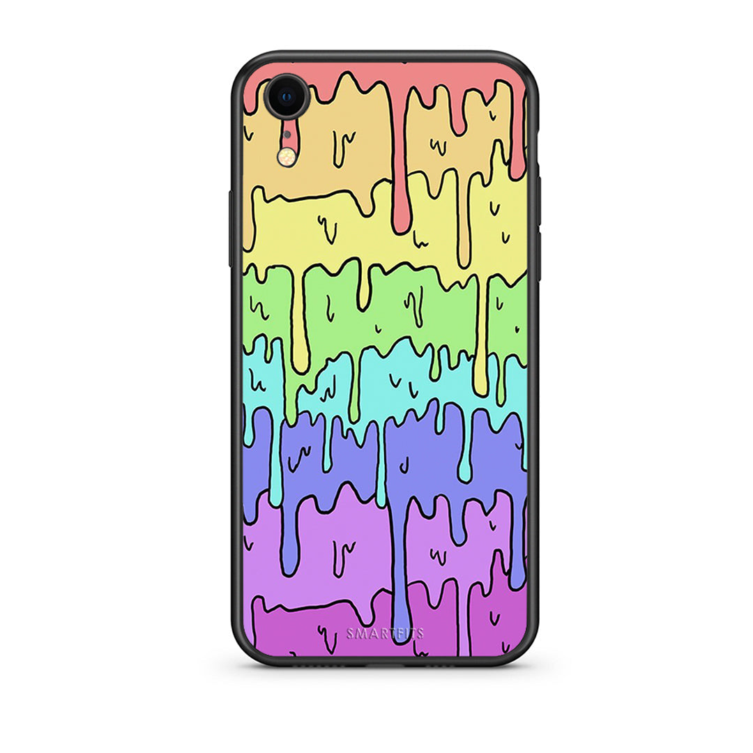 iphone xr Melting Rainbow θήκη από τη Smartfits με σχέδιο στο πίσω μέρος και μαύρο περίβλημα | Smartphone case with colorful back and black bezels by Smartfits