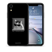 Thumbnail for Θήκη iPhone XR Meme Cat από τη Smartfits με σχέδιο στο πίσω μέρος και μαύρο περίβλημα | iPhone XR Meme Cat case with colorful back and black bezels