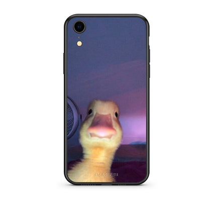 iphone xr Meme Duck θήκη από τη Smartfits με σχέδιο στο πίσω μέρος και μαύρο περίβλημα | Smartphone case with colorful back and black bezels by Smartfits