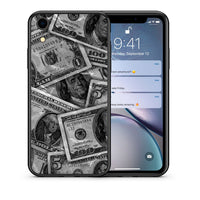 Thumbnail for Θήκη iPhone XR Money Dollars από τη Smartfits με σχέδιο στο πίσω μέρος και μαύρο περίβλημα | iPhone XR Money Dollars case with colorful back and black bezels