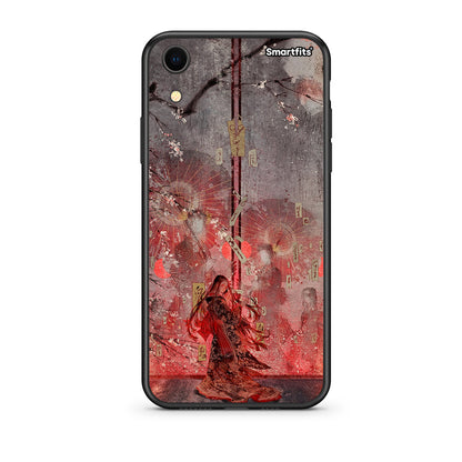 iphone xr Nezuko Kamado θήκη από τη Smartfits με σχέδιο στο πίσω μέρος και μαύρο περίβλημα | Smartphone case with colorful back and black bezels by Smartfits