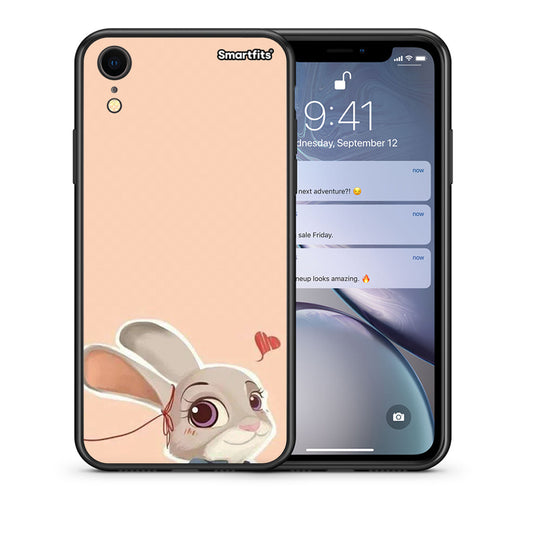 Θήκη iPhone XR Nick Wilde And Judy Hopps Love 2 από τη Smartfits με σχέδιο στο πίσω μέρος και μαύρο περίβλημα | iPhone XR Nick Wilde And Judy Hopps Love 2 case with colorful back and black bezels