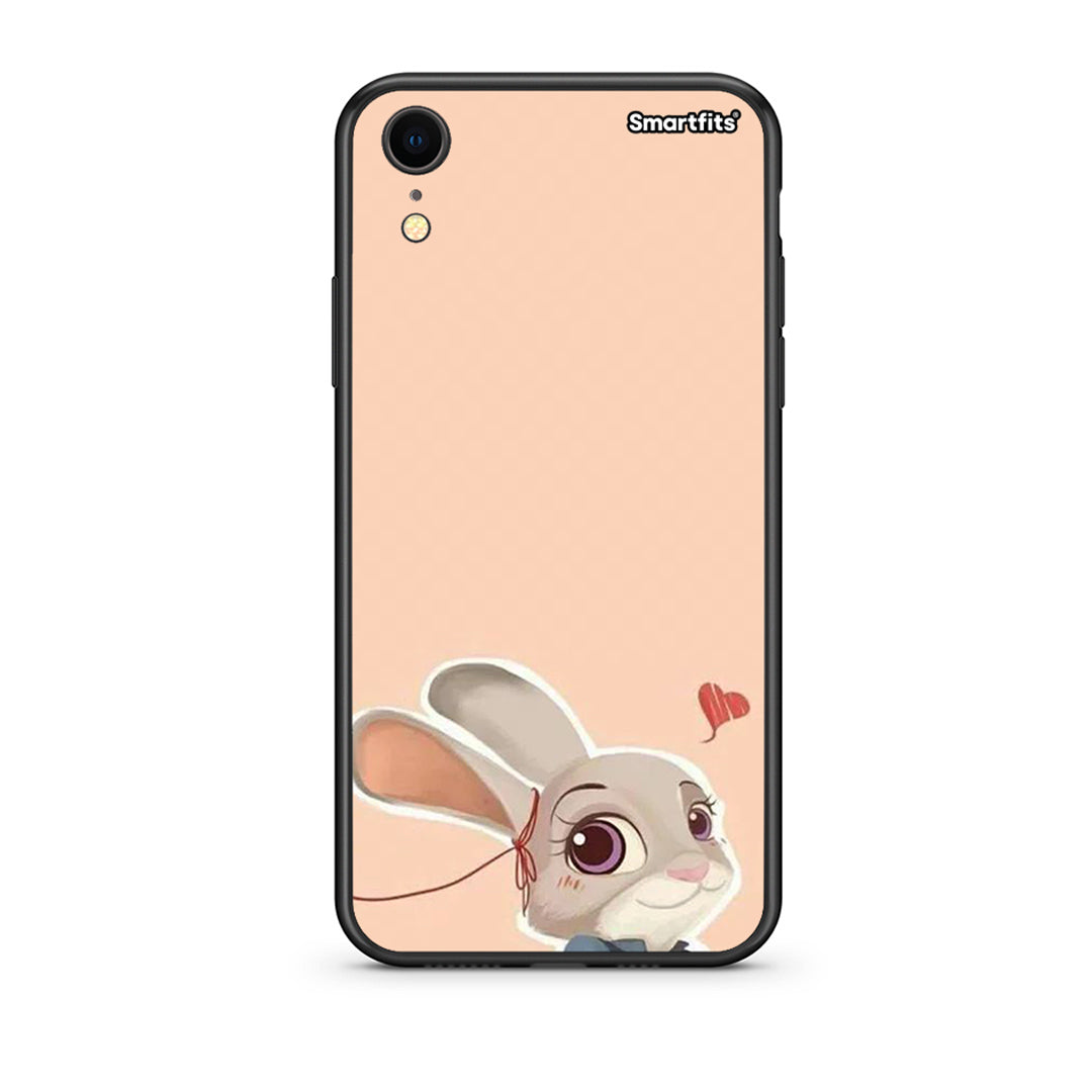 iphone xr Nick Wilde And Judy Hopps Love 2 θήκη από τη Smartfits με σχέδιο στο πίσω μέρος και μαύρο περίβλημα | Smartphone case with colorful back and black bezels by Smartfits