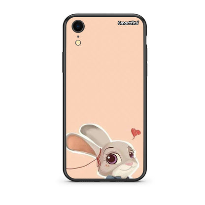 iphone xr Nick Wilde And Judy Hopps Love 2 θήκη από τη Smartfits με σχέδιο στο πίσω μέρος και μαύρο περίβλημα | Smartphone case with colorful back and black bezels by Smartfits