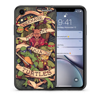 Thumbnail for Θήκη iPhone XR Ninja Turtles από τη Smartfits με σχέδιο στο πίσω μέρος και μαύρο περίβλημα | iPhone XR Ninja Turtles case with colorful back and black bezels