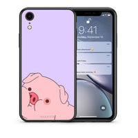 Thumbnail for Θήκη Αγίου Βαλεντίνου iPhone XR Pig Love 2 από τη Smartfits με σχέδιο στο πίσω μέρος και μαύρο περίβλημα | iPhone XR Pig Love 2 case with colorful back and black bezels