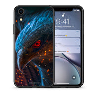 Thumbnail for Θήκη iPhone XR Eagle PopArt από τη Smartfits με σχέδιο στο πίσω μέρος και μαύρο περίβλημα | iPhone XR Eagle PopArt case with colorful back and black bezels