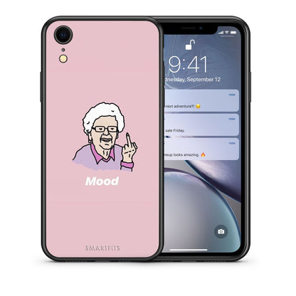 Θήκη iPhone XR Mood PopArt από τη Smartfits με σχέδιο στο πίσω μέρος και μαύρο περίβλημα | iPhone XR Mood PopArt case with colorful back and black bezels