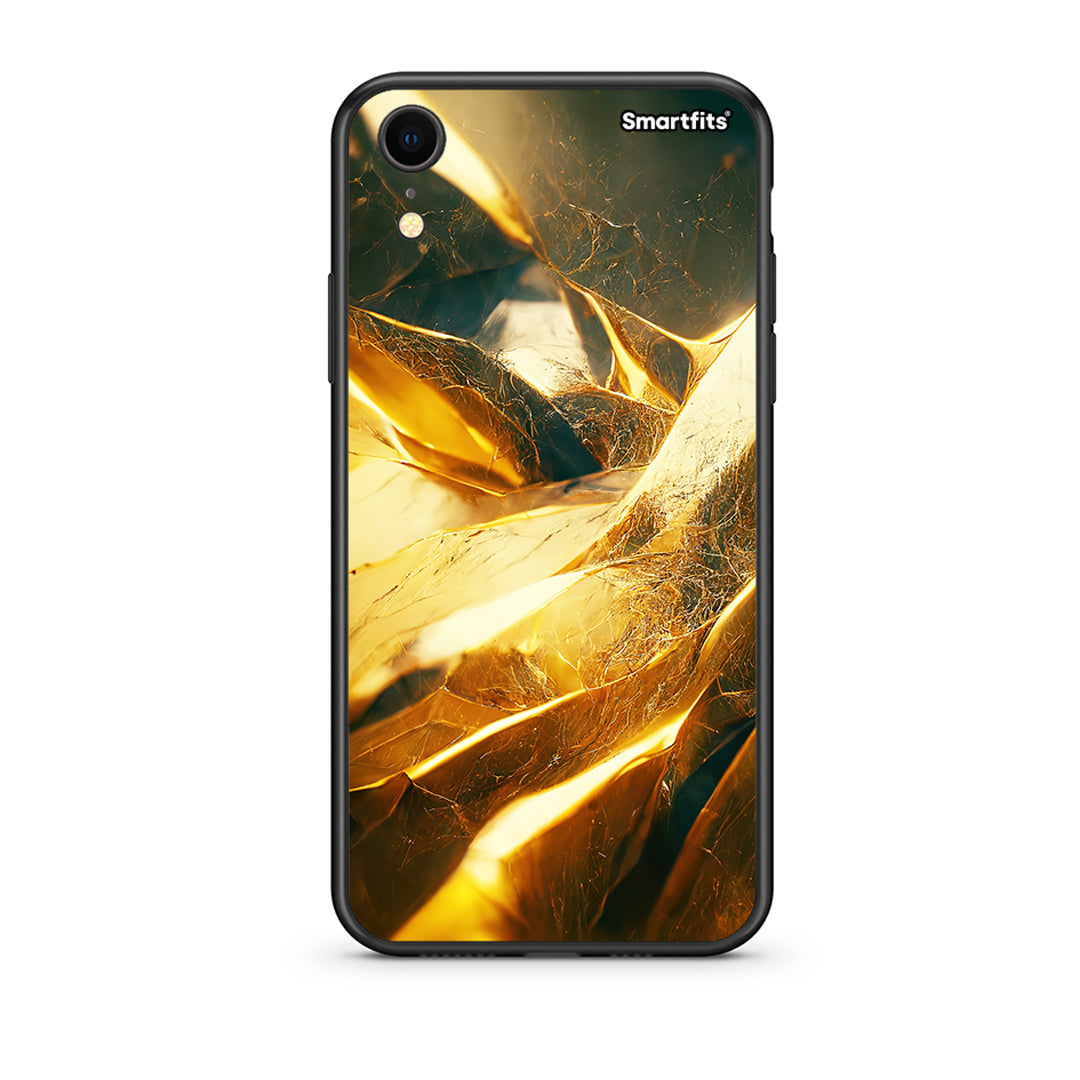 iphone xr Real Gold θήκη από τη Smartfits με σχέδιο στο πίσω μέρος και μαύρο περίβλημα | Smartphone case with colorful back and black bezels by Smartfits