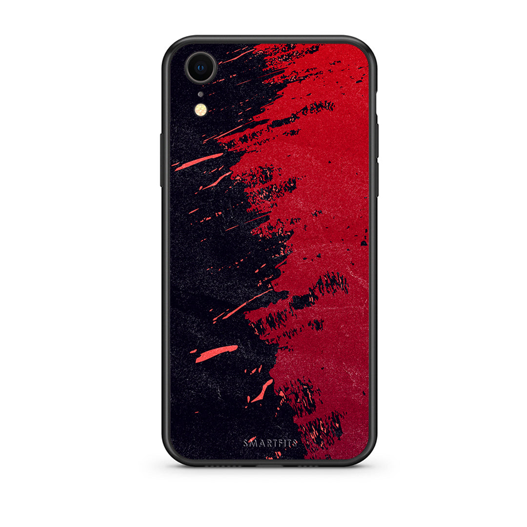 iphone xr Red Paint Θήκη Αγίου Βαλεντίνου από τη Smartfits με σχέδιο στο πίσω μέρος και μαύρο περίβλημα | Smartphone case with colorful back and black bezels by Smartfits