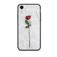 Thumbnail for iphone xr Red Rose θήκη από τη Smartfits με σχέδιο στο πίσω μέρος και μαύρο περίβλημα | Smartphone case with colorful back and black bezels by Smartfits