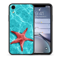Thumbnail for Θήκη iPhone XR Red Starfish από τη Smartfits με σχέδιο στο πίσω μέρος και μαύρο περίβλημα | iPhone XR Red Starfish case with colorful back and black bezels