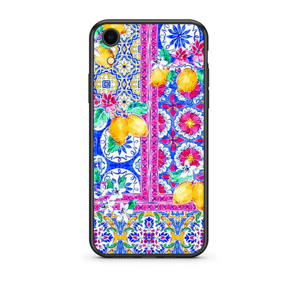 iphone xr Retro Spring θήκη από τη Smartfits με σχέδιο στο πίσω μέρος και μαύρο περίβλημα | Smartphone case with colorful back and black bezels by Smartfits