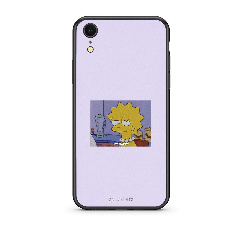 iphone xr So Happy θήκη από τη Smartfits με σχέδιο στο πίσω μέρος και μαύρο περίβλημα | Smartphone case with colorful back and black bezels by Smartfits