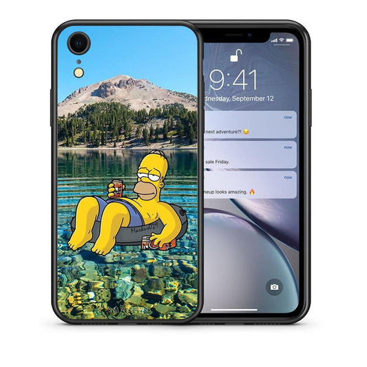 Θήκη iPhone XR Summer Happiness από τη Smartfits με σχέδιο στο πίσω μέρος και μαύρο περίβλημα | iPhone XR Summer Happiness case with colorful back and black bezels