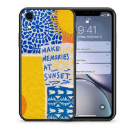 Thumbnail for Θήκη iPhone XR Sunset Memories από τη Smartfits με σχέδιο στο πίσω μέρος και μαύρο περίβλημα | iPhone XR Sunset Memories case with colorful back and black bezels