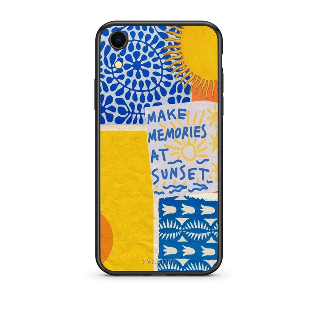 iphone xr Sunset Memories Θήκη από τη Smartfits με σχέδιο στο πίσω μέρος και μαύρο περίβλημα | Smartphone case with colorful back and black bezels by Smartfits