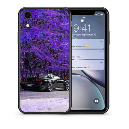 Θήκη Αγίου Βαλεντίνου iPhone XR Super Car από τη Smartfits με σχέδιο στο πίσω μέρος και μαύρο περίβλημα | iPhone XR Super Car case with colorful back and black bezels