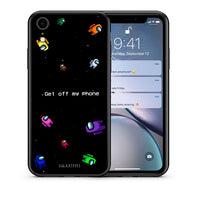 Thumbnail for Θήκη iPhone XR AFK Text από τη Smartfits με σχέδιο στο πίσω μέρος και μαύρο περίβλημα | iPhone XR AFK Text case with colorful back and black bezels