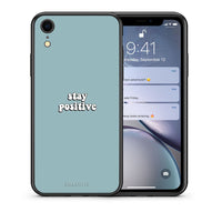 Thumbnail for Θήκη iPhone XR Positive Text από τη Smartfits με σχέδιο στο πίσω μέρος και μαύρο περίβλημα | iPhone XR Positive Text case with colorful back and black bezels