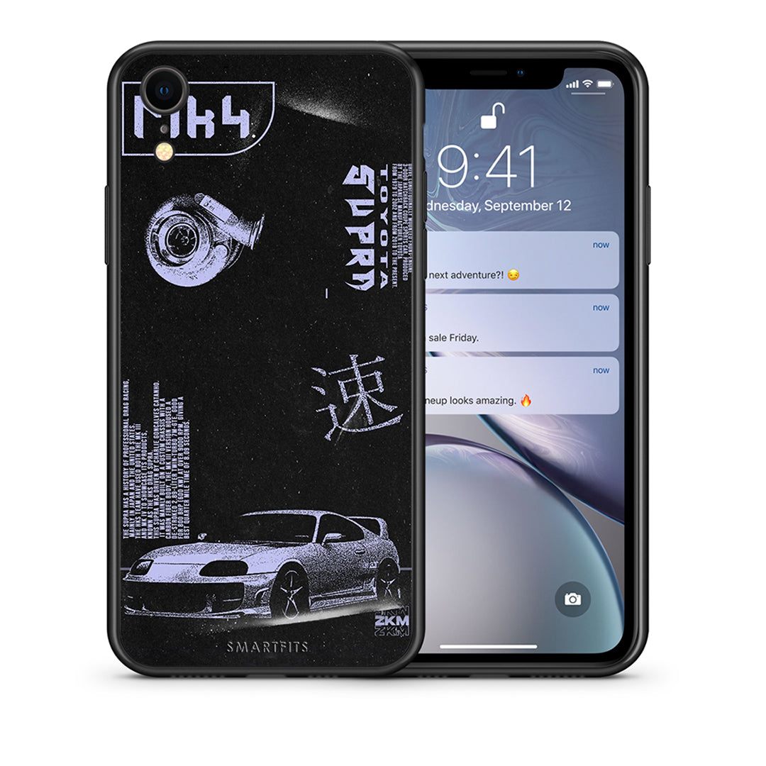 Θήκη Αγίου Βαλεντίνου iPhone XR Tokyo Drift από τη Smartfits με σχέδιο στο πίσω μέρος και μαύρο περίβλημα | iPhone XR Tokyo Drift case with colorful back and black bezels